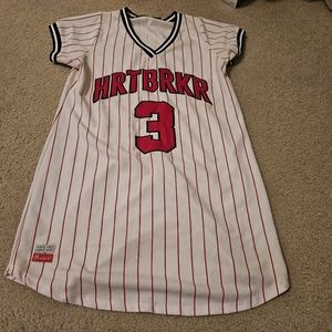 Redfox HRTBRKR 3 NBA  Jersey XL White With Red Stripes Basketball